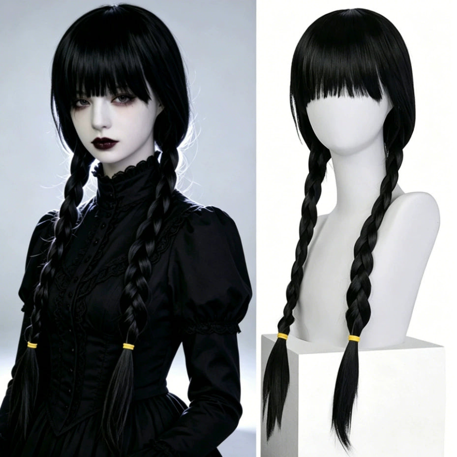 Wednesday Cosplay Peruecke Damen