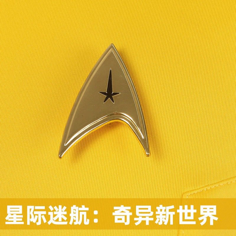 Pike Star Trek Uniform Cosplay Kostuem Damen Gelb