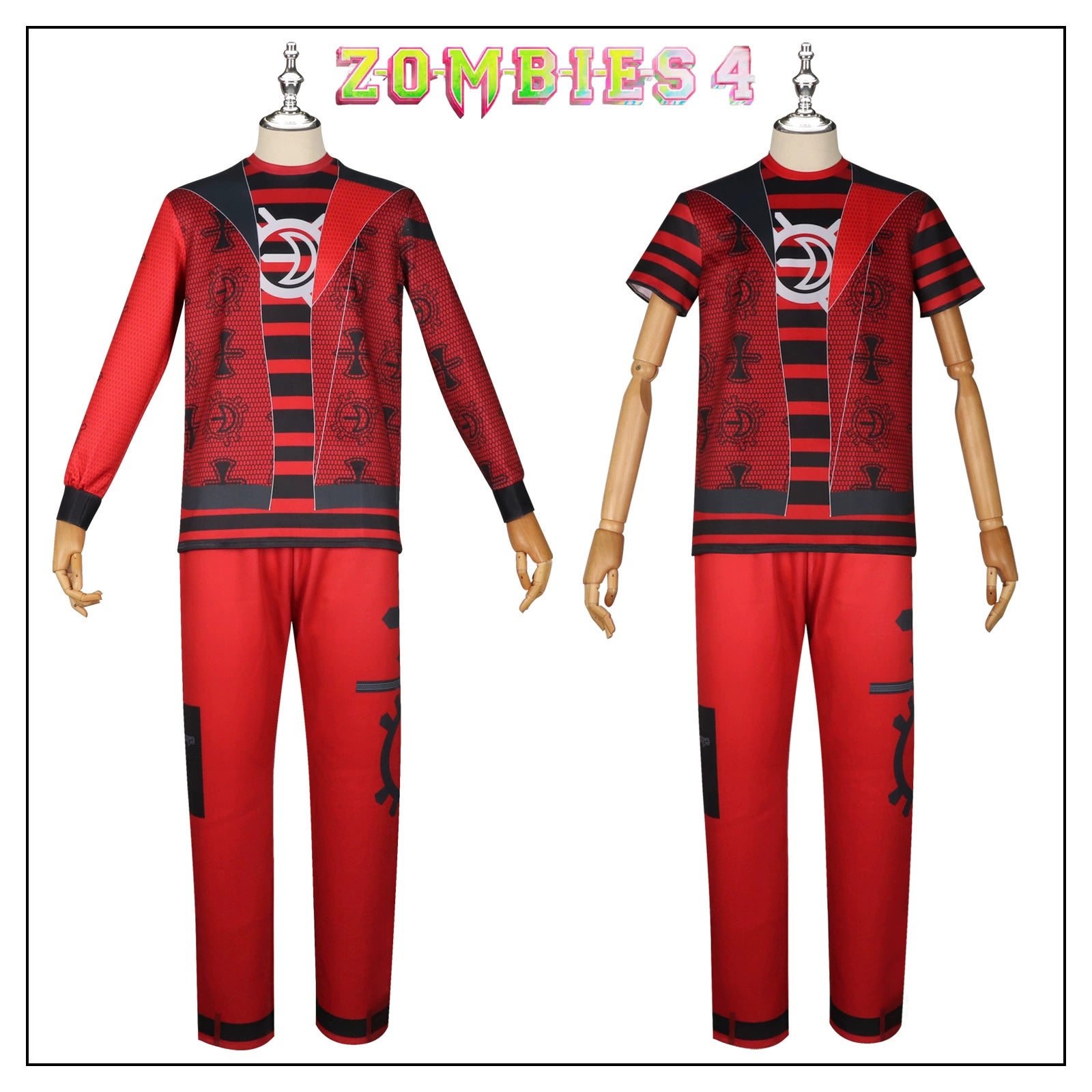 Zombies 4 Zombies Buehnen-Kleid-Set Cosplay Kostuem Damen