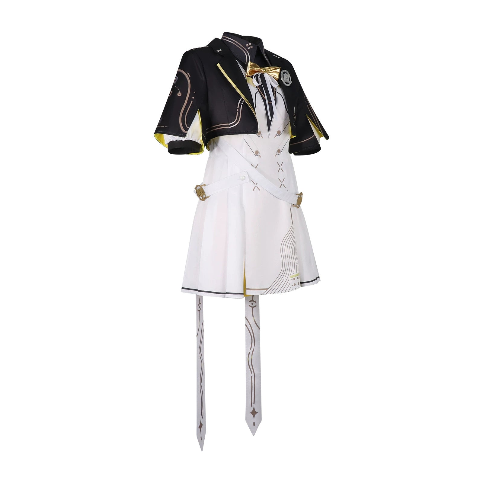 Rover Wuthering Waves Schuluniform Cosplay Kostuem Damen Schwarz Weiß