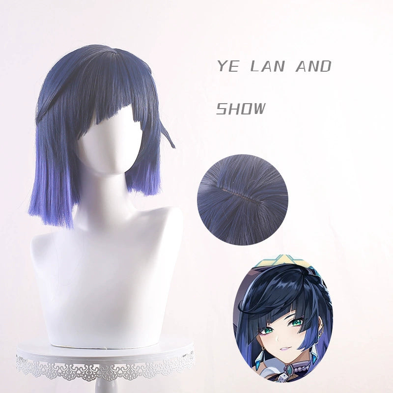 Yelan Cosplay Peruecke Damen