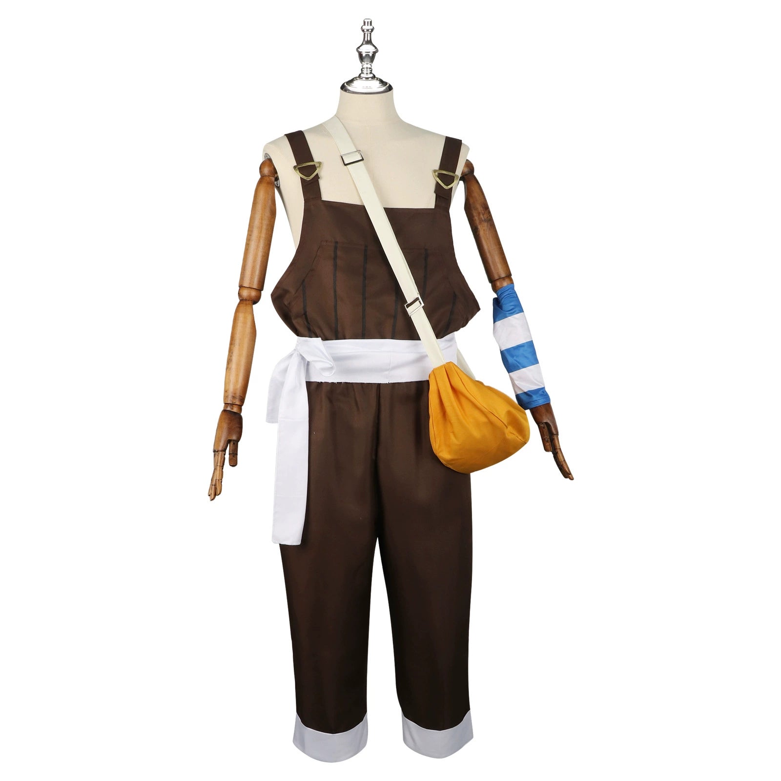 Usopp One Piece Abenteuer-Set Cosplay Kostuem Damen Khaki Gelb