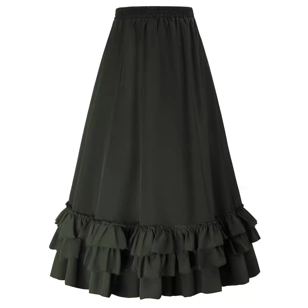 Gothic Viktorianischer Rock – Rüschen-Minirock für Renaissance & Halloween, DAMEN