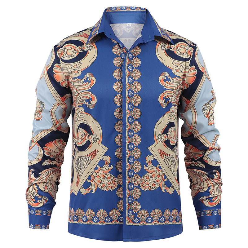 Renaissance-Hemd SALE – bedrucktes Piratenhemd, HERREN