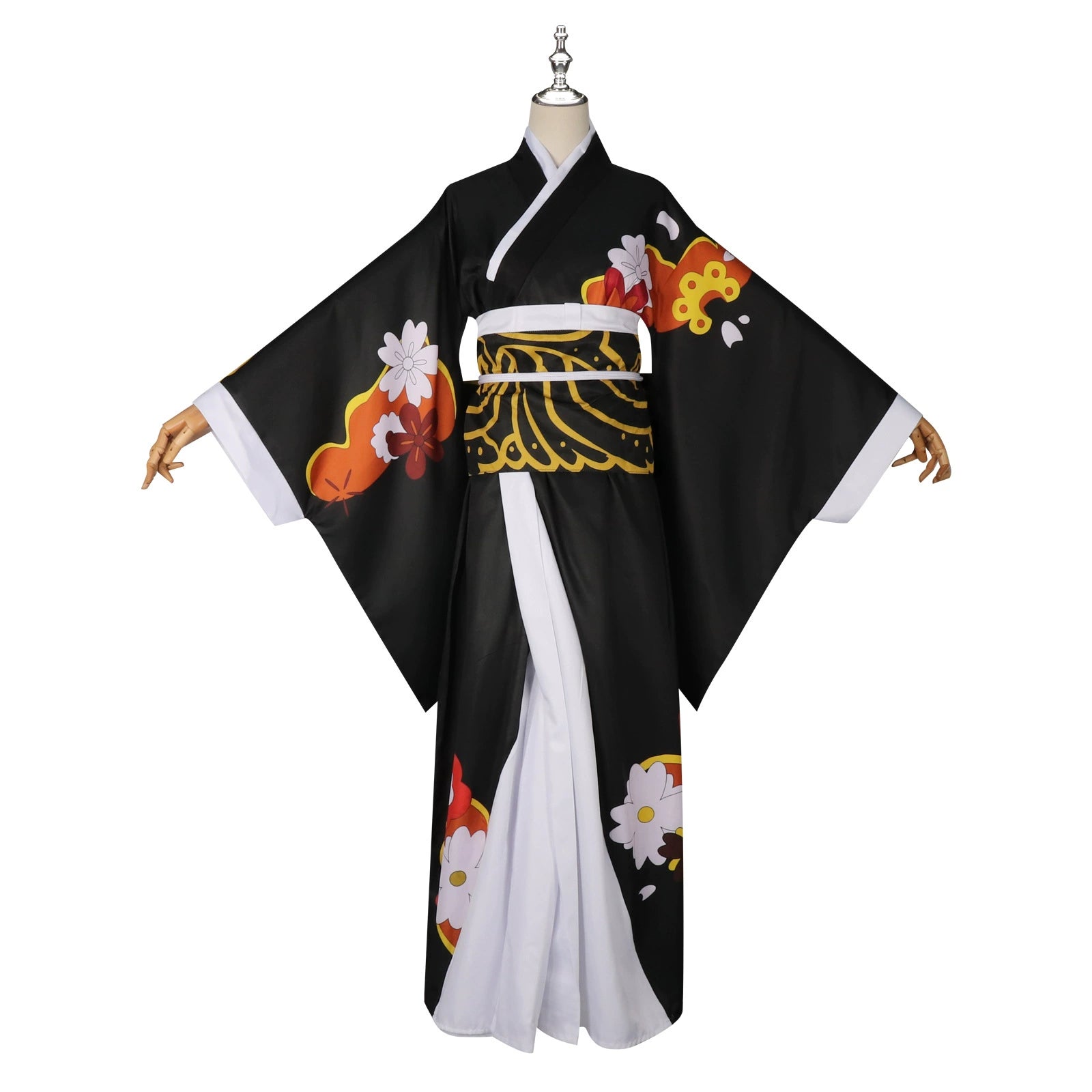 Muzan Kibutsuji Demon Slayer Elegantes Outfit Cosplay Kostuem Damen Weiß Rot