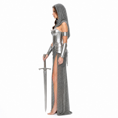 Chainmail Knight Armor Medieval Ritterin Cosplay Kostüm Damen