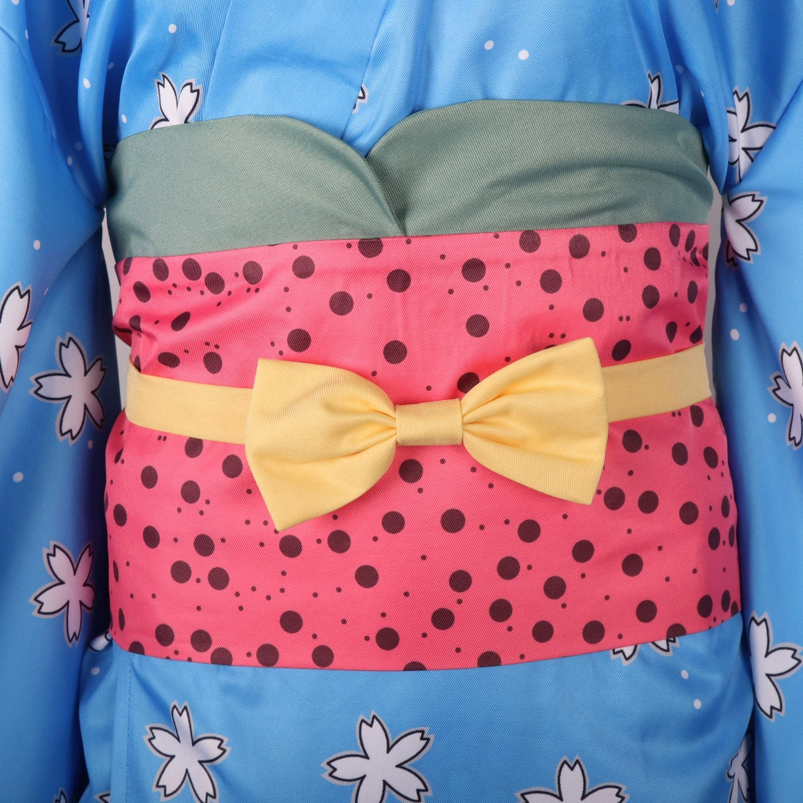 Nami One Piece Kimono-Set Cosplay Kostuem Damen Blau Weiß