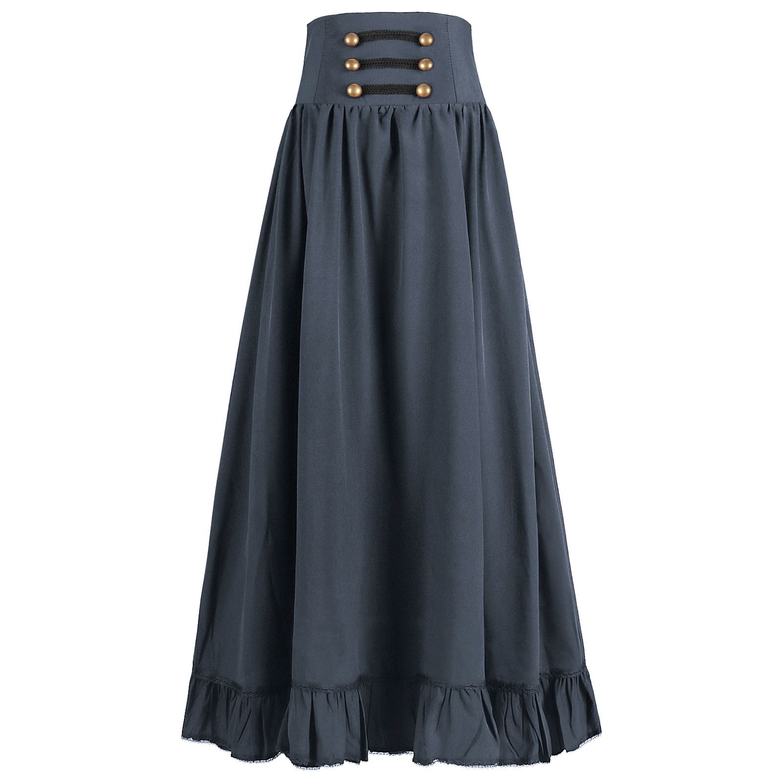 Gothic-Puffkleid – Kordelzug mit Rüschen, DAMEN