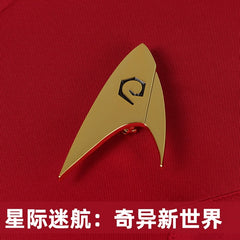 Christopher Pike Star Trek Uniform Cosplay Kostuem Damen Rot