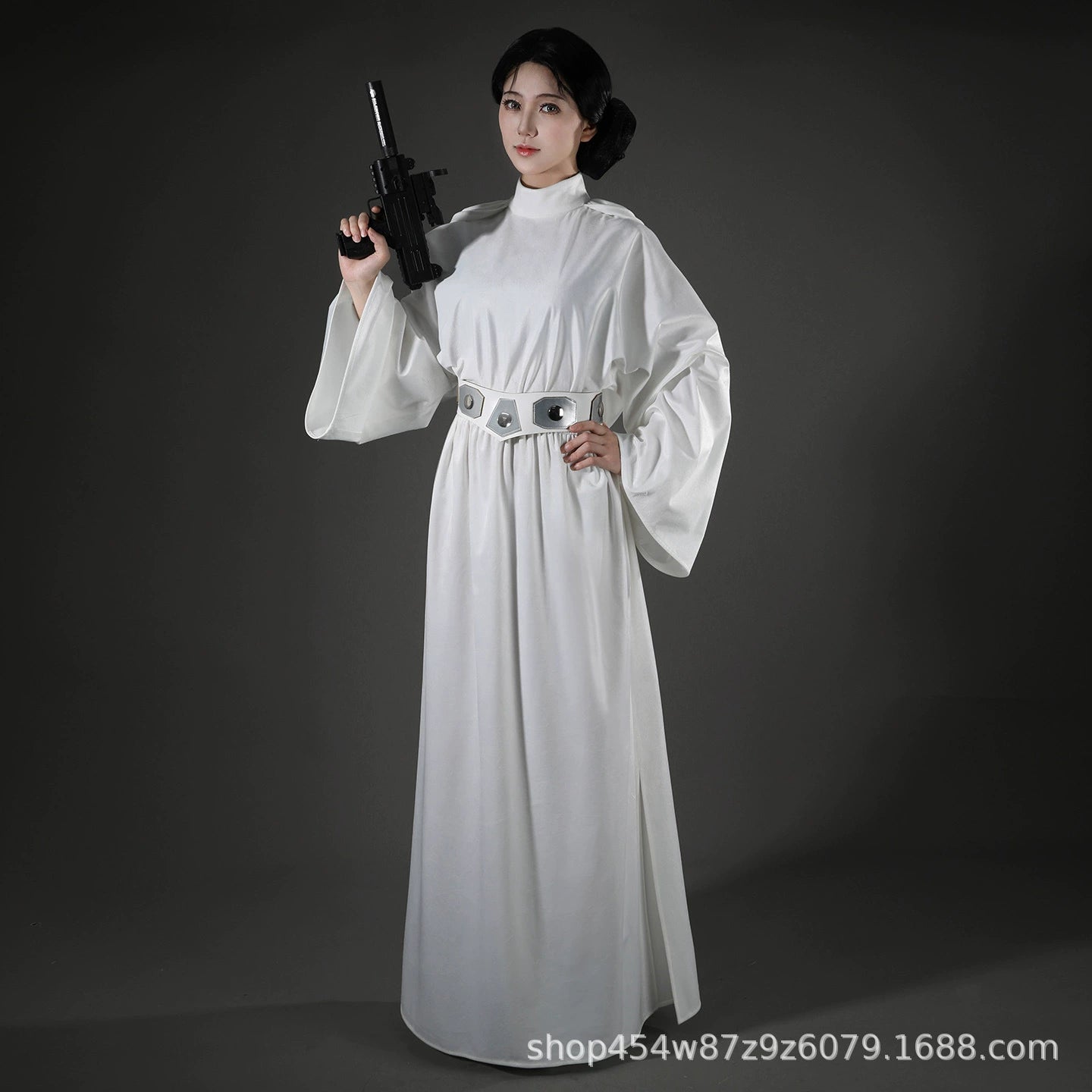 Princess Leia Star Wars Weisses Gewand Cosplay Kostuem Damen
