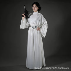 Princess Leia Star Wars Weisses Gewand Cosplay Kostuem Damen
