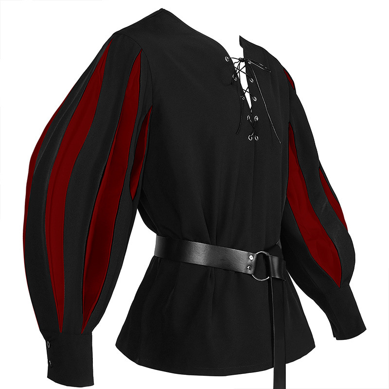 Colorblock-Hemd – Schnürkragen mit 15 Modellen, DAMEN