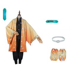 Demon Slayer Agatsuma Zenitsu Cosplay Costume Set