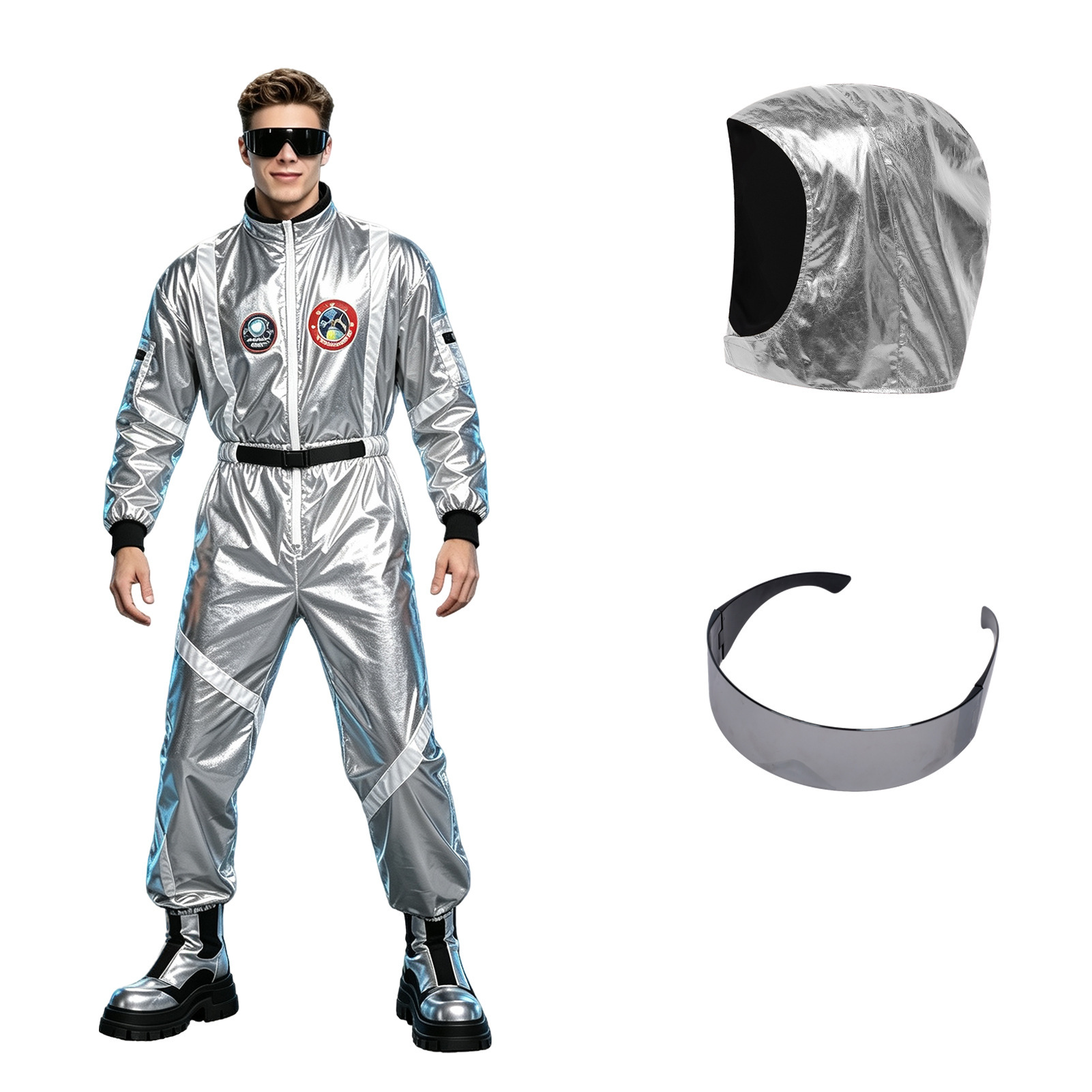 Hippie 70s Space-Kostüm – Disco-Verkleidung für Party, UNISEX