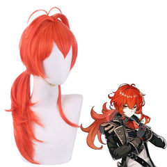 Diluc Cosplay Peruecke Damen