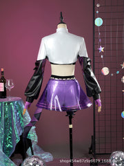 Konzert Path to Nowhere Lila-Schwarzes Konzert-Outfit Cosplay Kostuem Damen