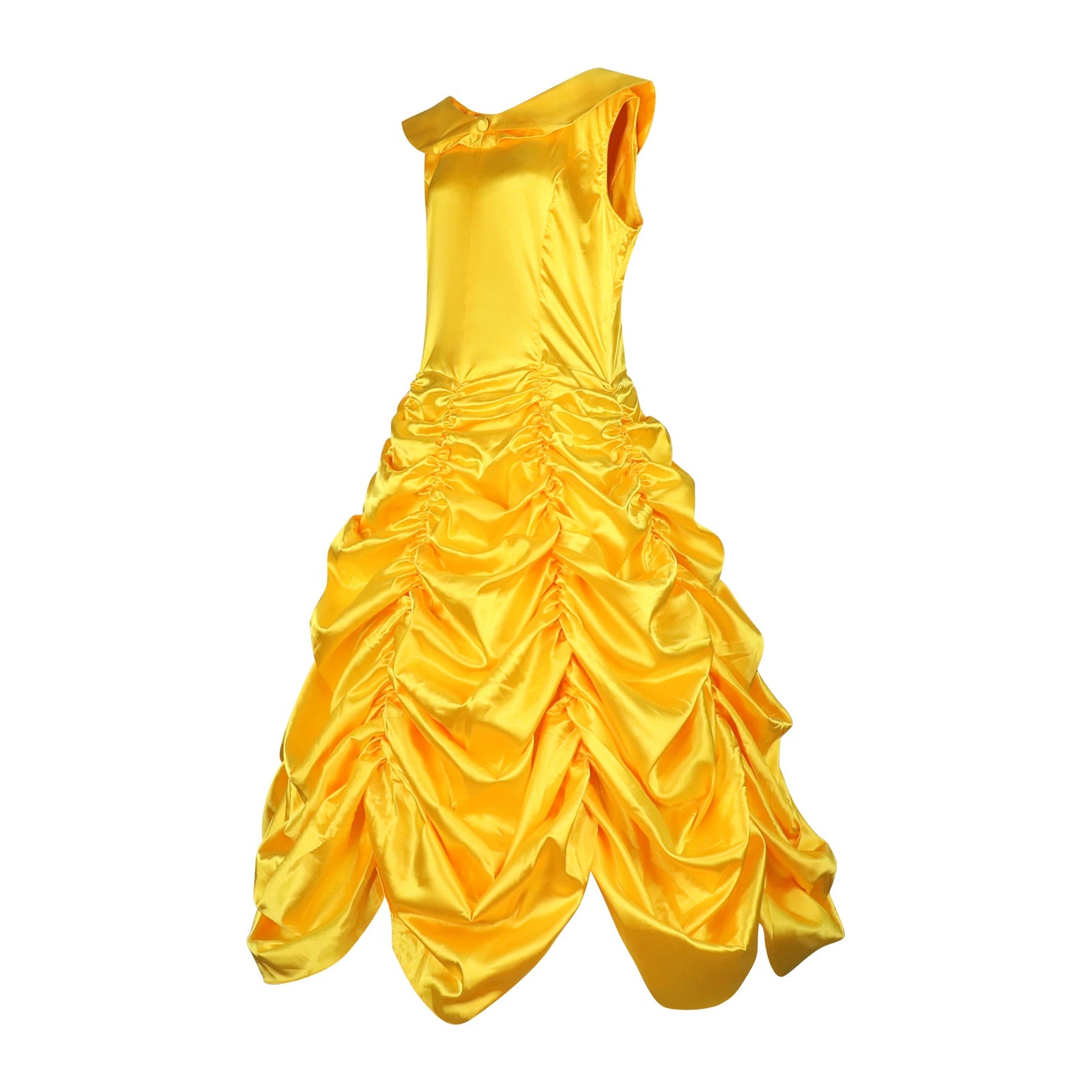 Belle Disney Gelues Ballkleid Cosplay Kostuem Damen