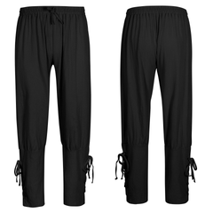 Retro-Bindehose – 4-farbige Wickelbeine für Pirat, HERREN