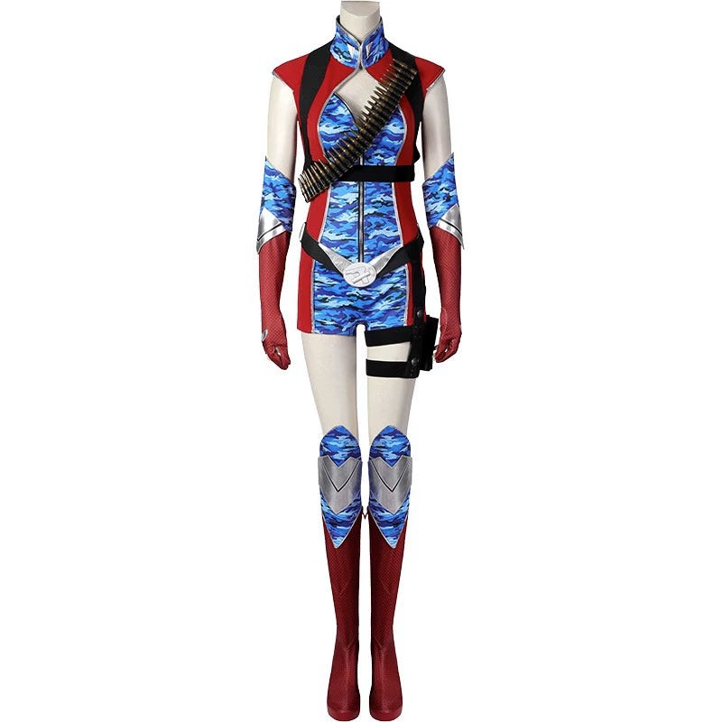 Firecracker The Boys Anzug Cosplay Kostuem Damen Rot Blau