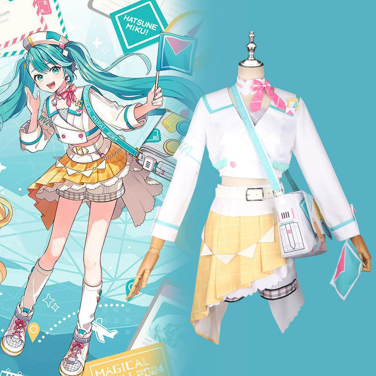 Magical Mirai 2024 Vocaloid Buehnenkostuem Set Cosplay Kostuem Damen