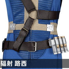 Lucy Fallout Overall Protektoren Cosplay Kostuem Damen Blau