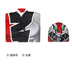 Ryusoulger Red Power Rangers Anzug Cosplay Kostuem Damen Rot