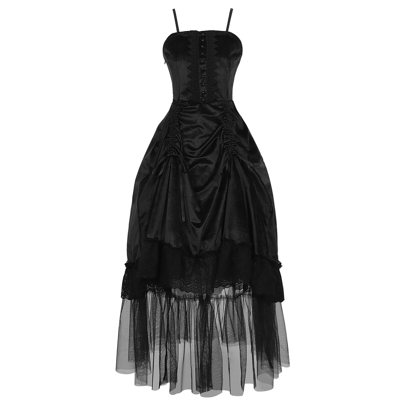 Renaissance Trägerkleid – Midikleid mit Kopfbedeckung gratis, DAMEN