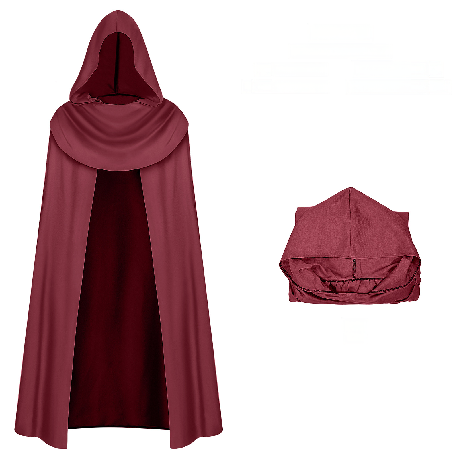 Renaissance-Kapuzenumhang – Cape in 4 Farben für Fest & Bühne, UNISEX