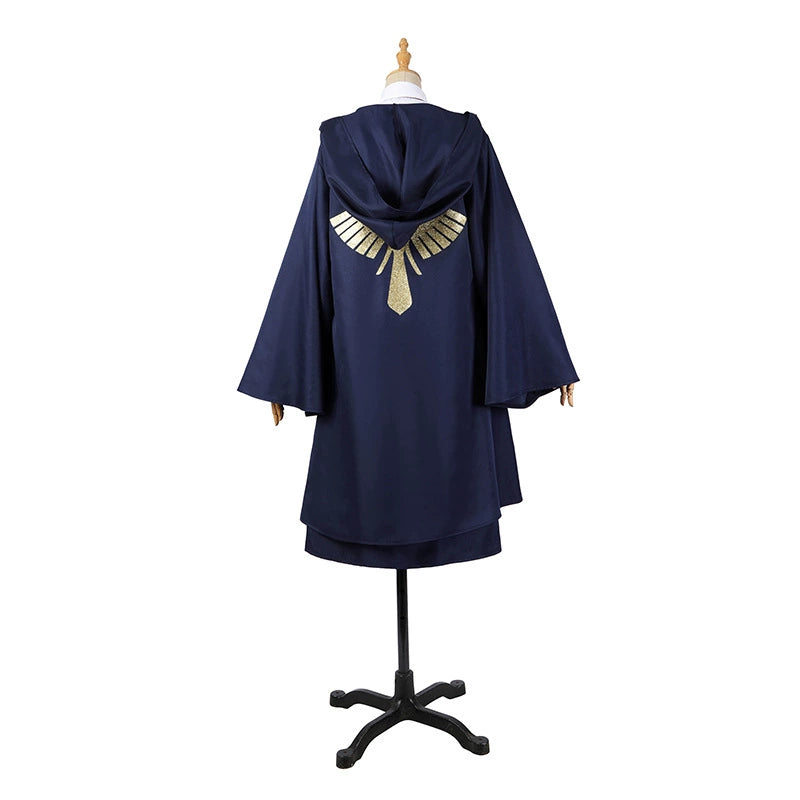 Mash Burnedead MASHLE Magier-Robe Cosplay Kostuem Damen Dunkelblau