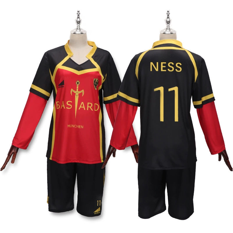 Yoichi Isagi Blue Lock Fußball-Trikot Cosplay Kostuem Damen Blau