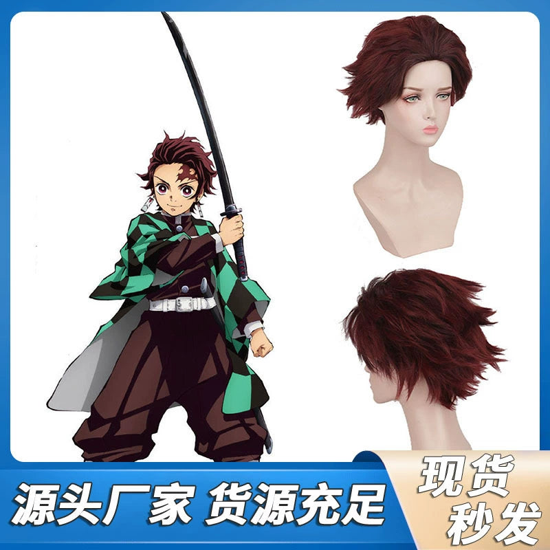 Tanjiro2 Cosplay Peruecke Damen