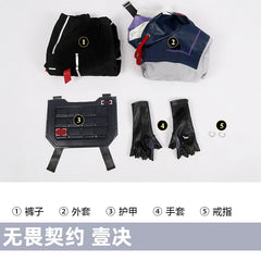 Iso Valorant Anzug Cosplay Kostuem Damen Grau Blau