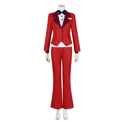 Alastor Hazbin Hotel Anzug-Set Cosplay Kostuem Damen Rot