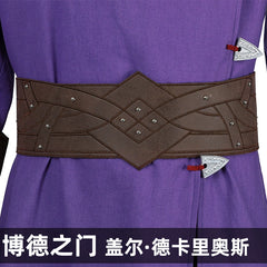 Gale Baldurs Gate 3 Magierrobe Cosplay Kostuem Damen Lila Braun