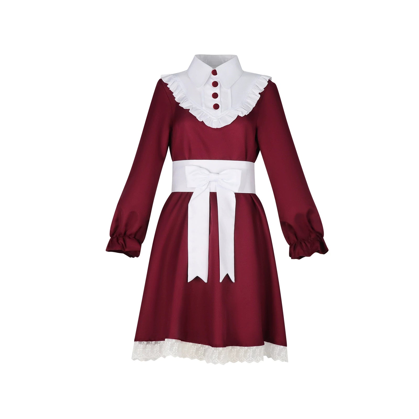 Lily Rot Blau Supernatural Rot-Blaues Kleid Cosplay Kostuem Damen