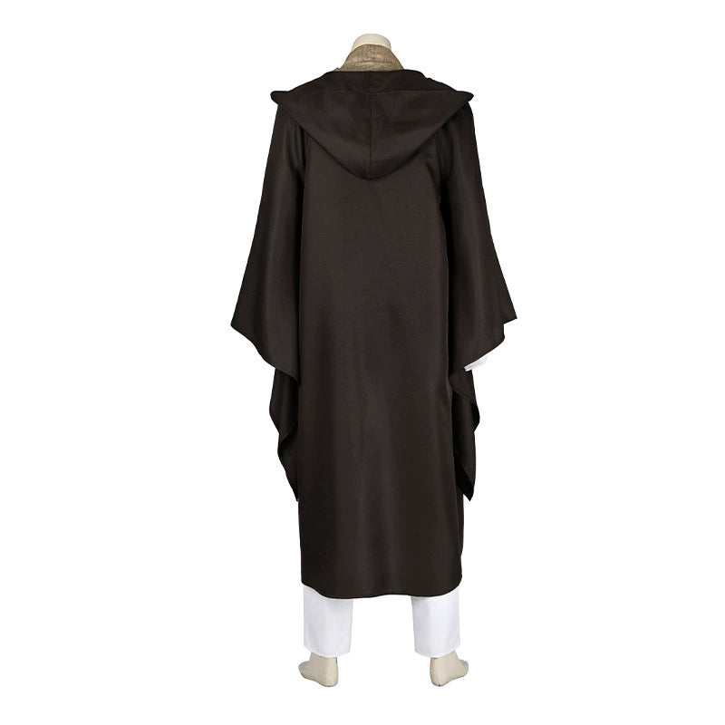 Mace Windu Star Wars Robe Cosplay Kostuem Damen Braun Beige