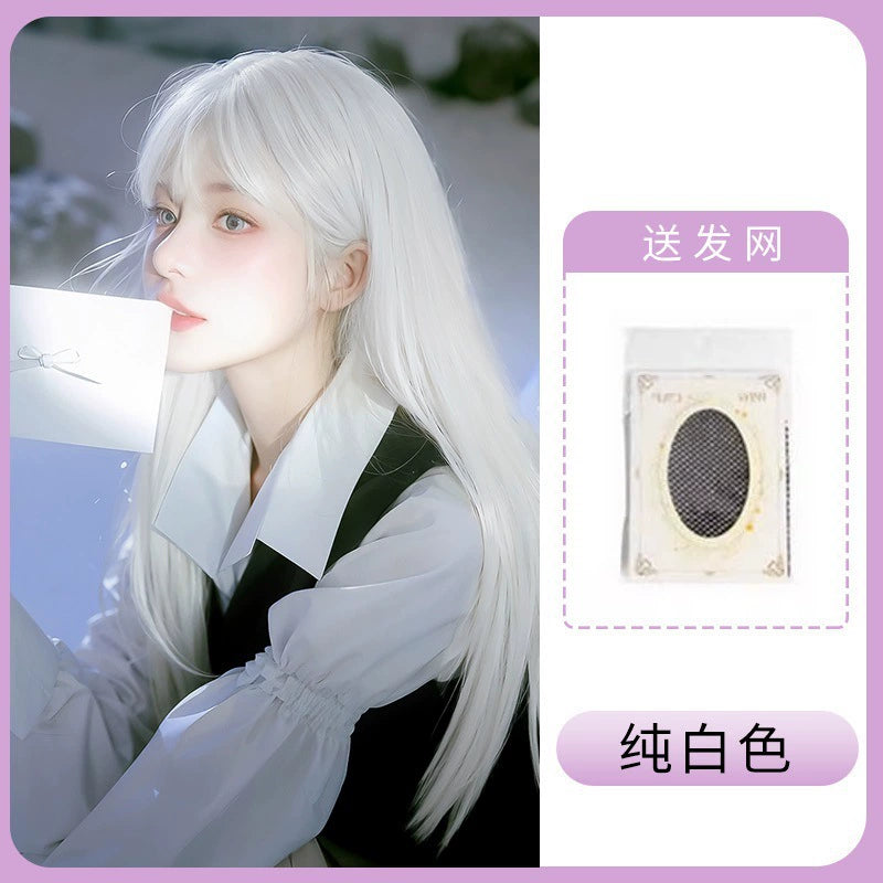 White Bangs Cosplay Peruecke Damen