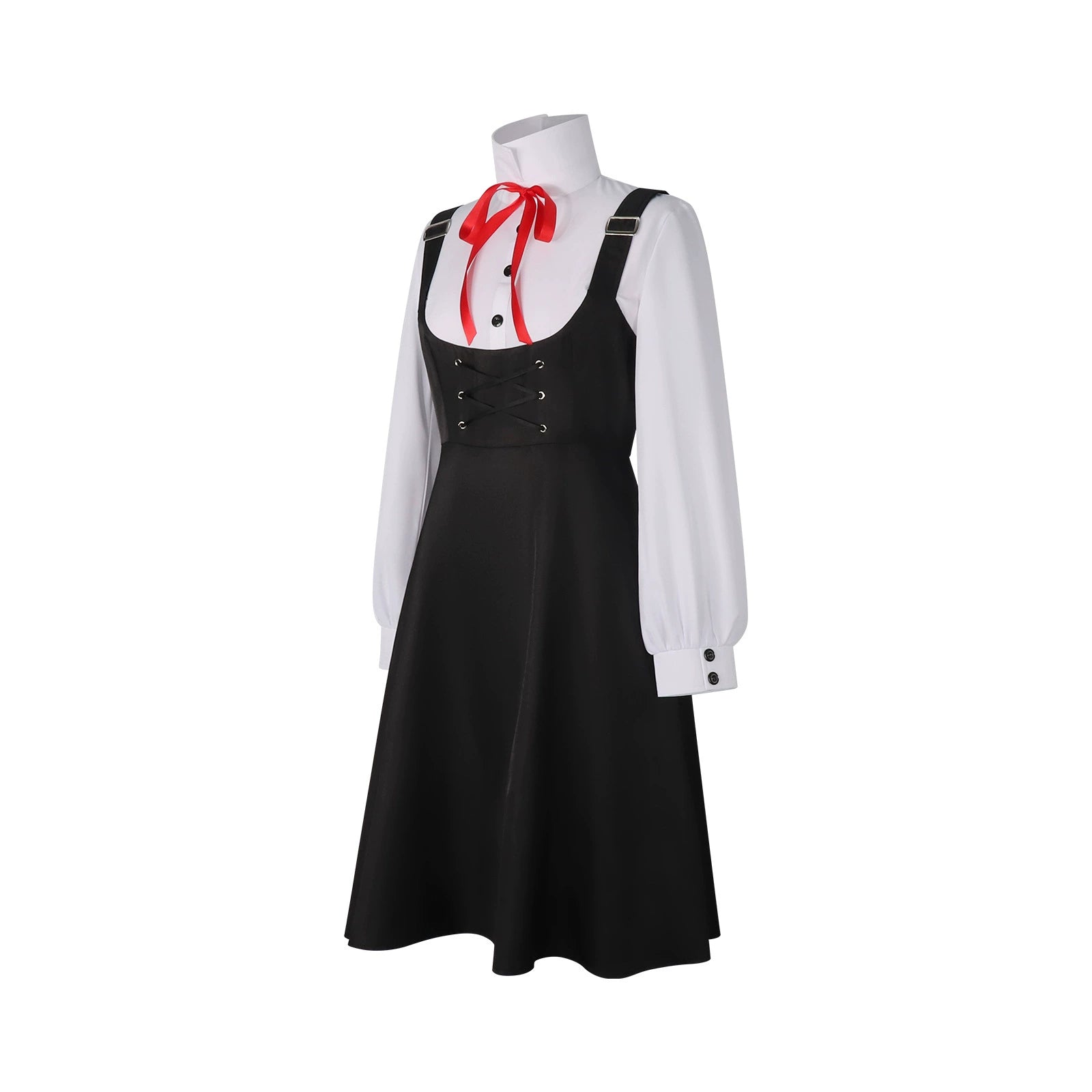 Mia Schwarz Weiss Supernatural Schwarz-Weisses Kleid Cosplay Kostuem Damen