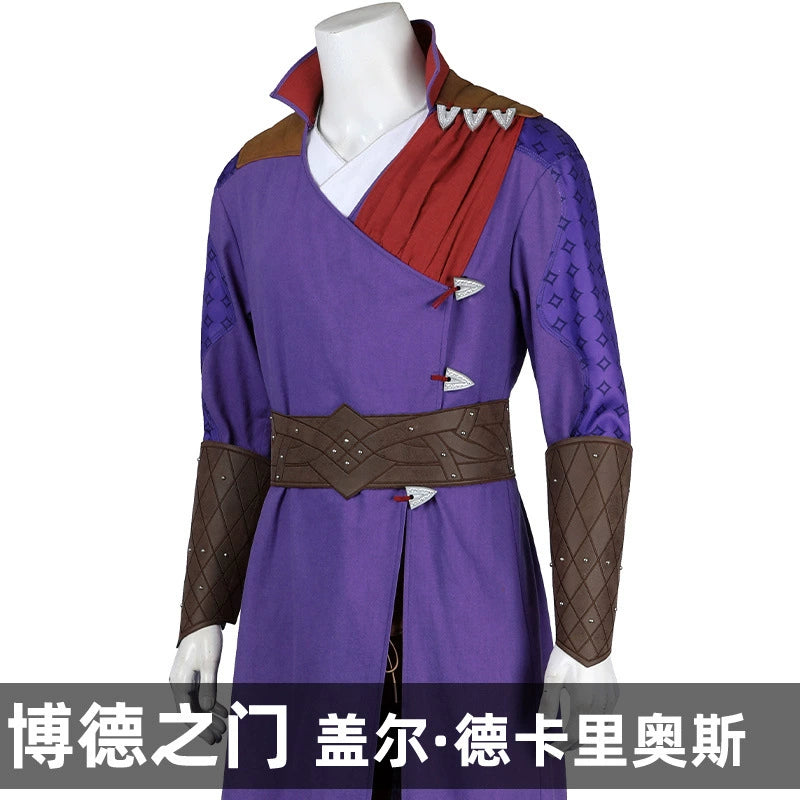 Gale Baldurs Gate 3 Magierrobe Cosplay Kostuem Damen Lila Braun