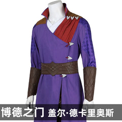 Gale Baldurs Gate 3 Magierrobe Cosplay Kostuem Damen Lila Braun