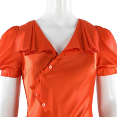 The Bride Gothic Kleid Cosplay Kostuem Damen Orange Blau