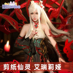 Irelia League of Legends Kostuem Cosplay Damen Weiss Rot
