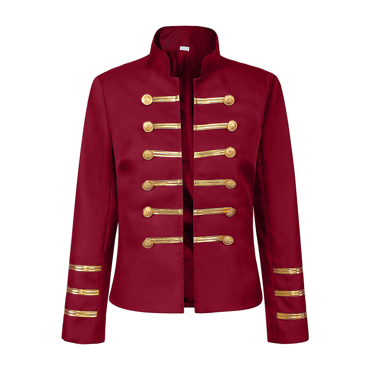 Militär-Bandjacke mit Goldknöpfen – viktorianischer Doublet Mantel für Bühne & Karneval, DAMEN