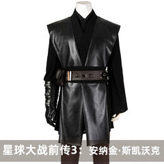 Anakin Skywalker Star Wars Sith Robe Cosplay Kostuem Damen Braun Schwarz