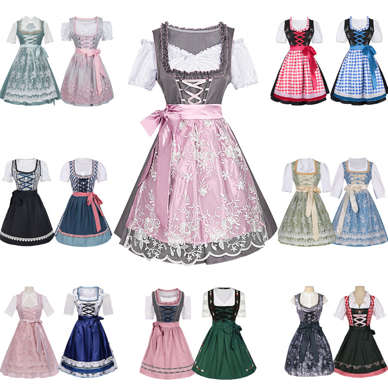 Wiesn-Maiden-Kleid – Farbkontrast-Dirndl-Set, DAMEN