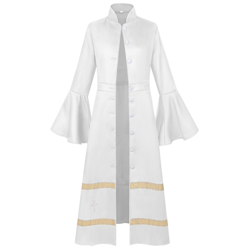 Dunkles Maxi-Robe – Gothic Langarmkleid mit Kapuze für Halloween, DAMEN