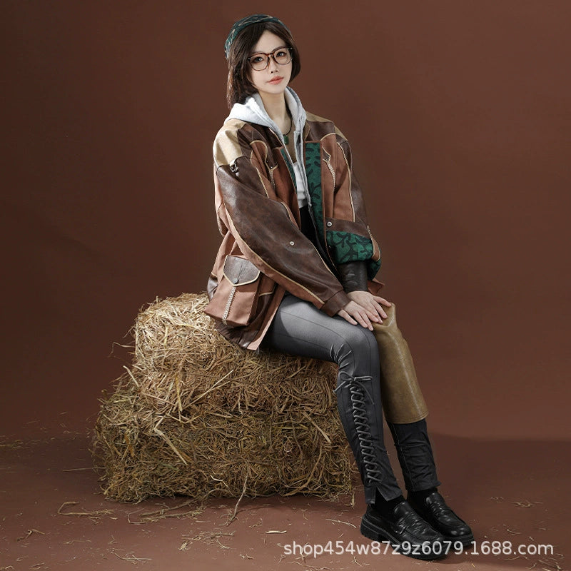 Alma Monster Hunter Wilds Outfit Cosplay Kostuem Damen Braun Gruen