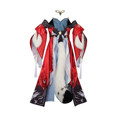 Wuthering Waves Festliches Kleid Cosplay Kostuem Damen Rot Schwarz