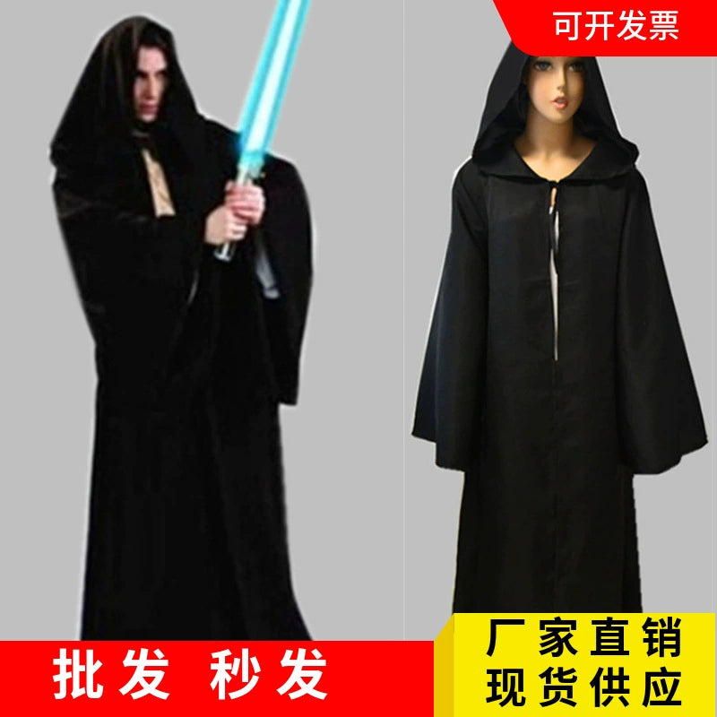 Jedi Cape Star Wars Umhang mit Kapuze Cosplay Kostuem Damen