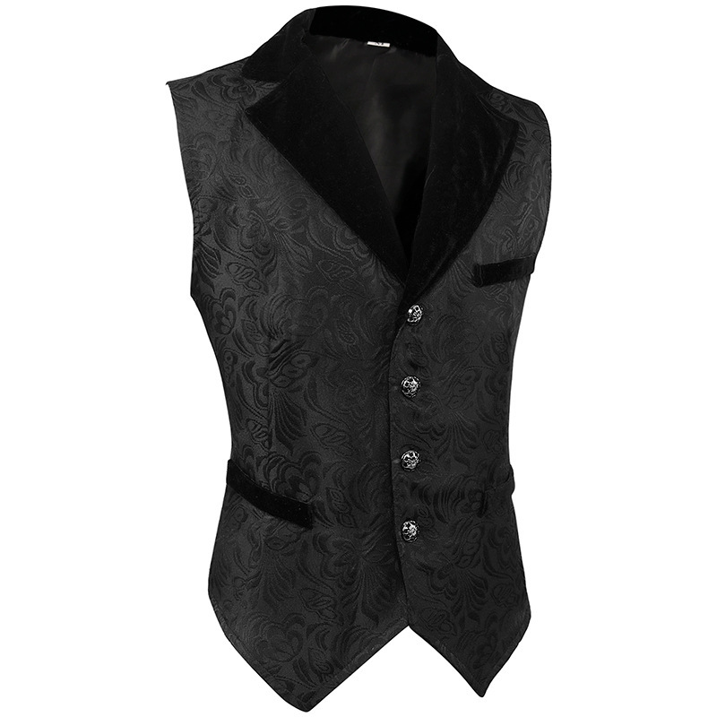 Premium-Weste – schwarze Hochzeitsweste, HERREN
